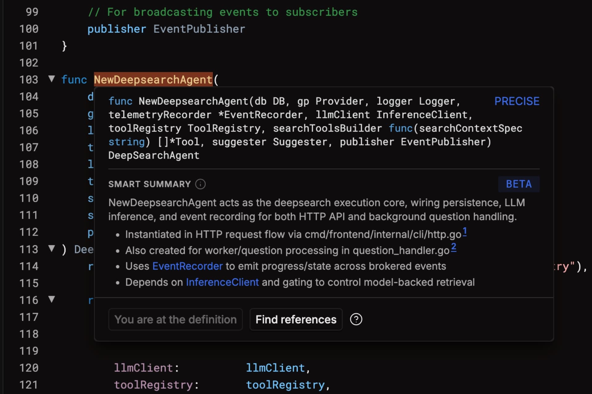 Smart hover summary demo